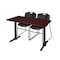 Cain Rectangle Tables > Training Tables > Cain Training Table & Chair Sets, 48 W, 24 L, 29 H, Mahogany MTRCT4824MH44BK - alternate 1